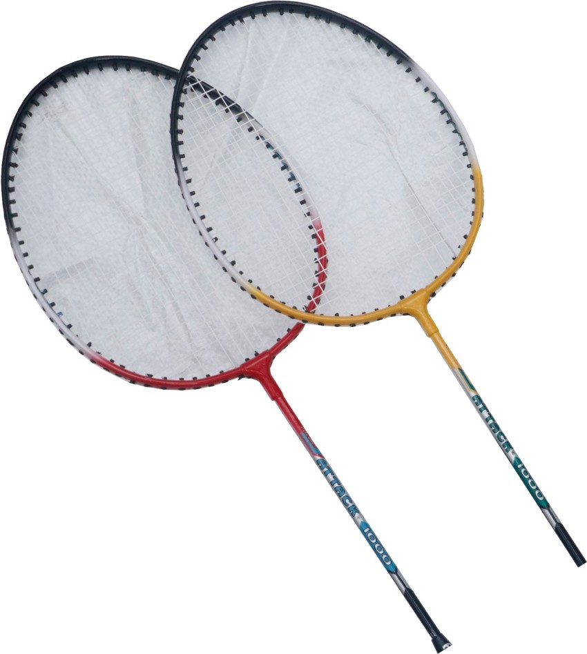 ATTACK 1000 ALUMINIUM BODY RACKET 1 PAIR Multicolor Strung Badminton Racquet - Buy ATTACK 1000 ALUMINIUM BODY RACKET 1 PAIR Multicolor Strung Badminton Racquet Online at Best Prices in India