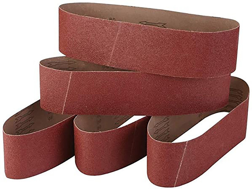 woodcraft Abrasive Sanding Belt for Belt Sander made of Aluminium Oxide 1pc each of 80 100 120 150 Grit 4 inch x 24 inch sanding Belt For Grinding