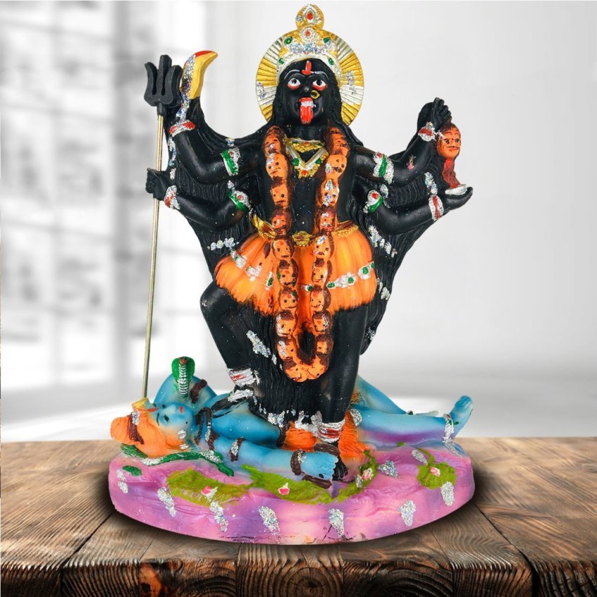 Sandalwood Hand Carved Statue Of Kaali Mata Indoor Figurine Home Decor Idol For Table Decor high quality And Gifts And Home Decor