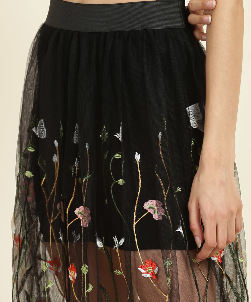 FOREVER 21 Embroidered Women Regular Black Skirt Buy FOREVER 21 Embroidered Women Regular Black Skirt Online at Best Prices in India Flipkart