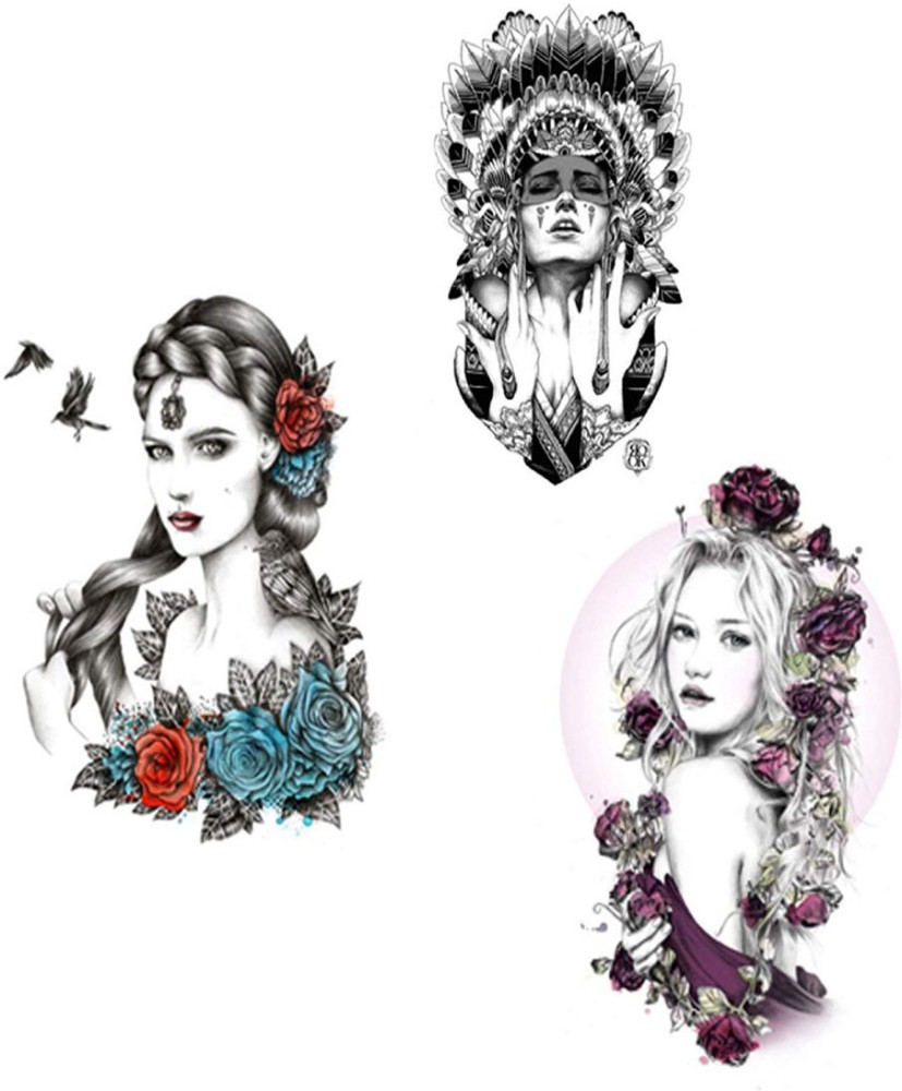 1pcs Removable Waterproof Temporary Tattoo Body Flower Stickers Buy Online  at Best Price in India  Snapdeal