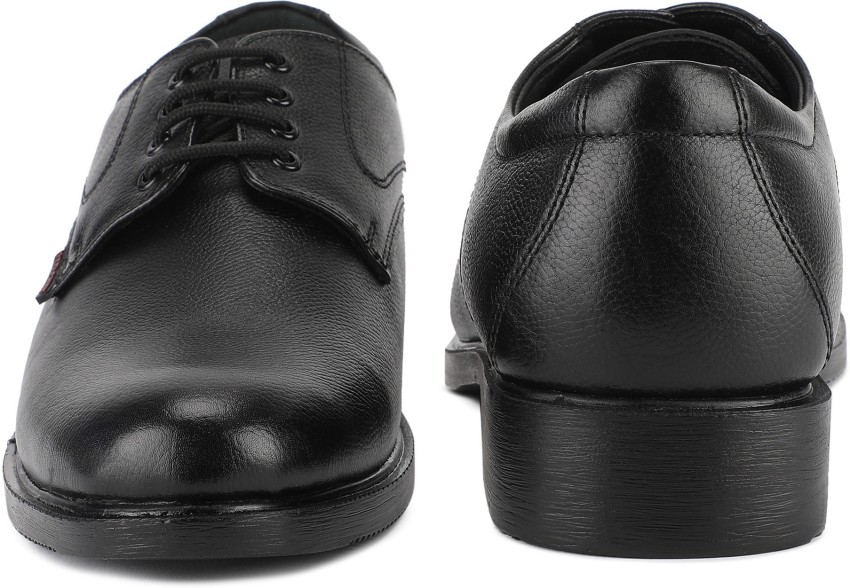 Red Chief Black Leather Formal Shoes for Men