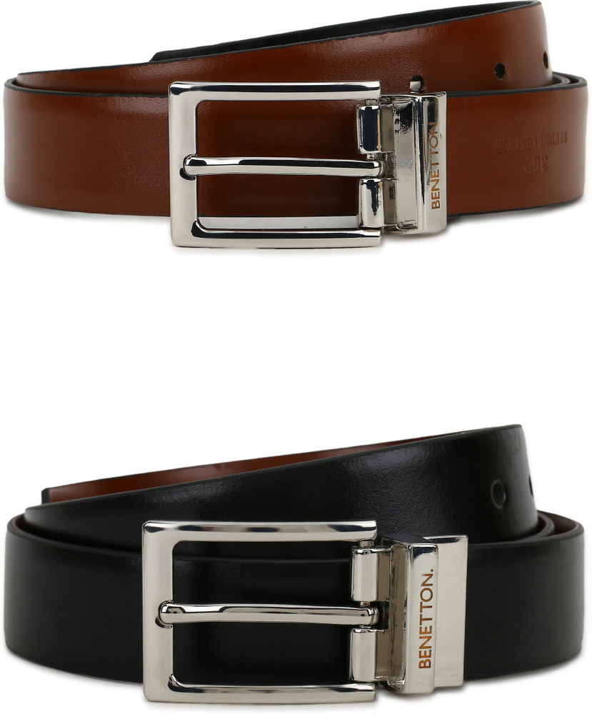 United Colors of Benetton Men Formal Multicolor Genuine Leather