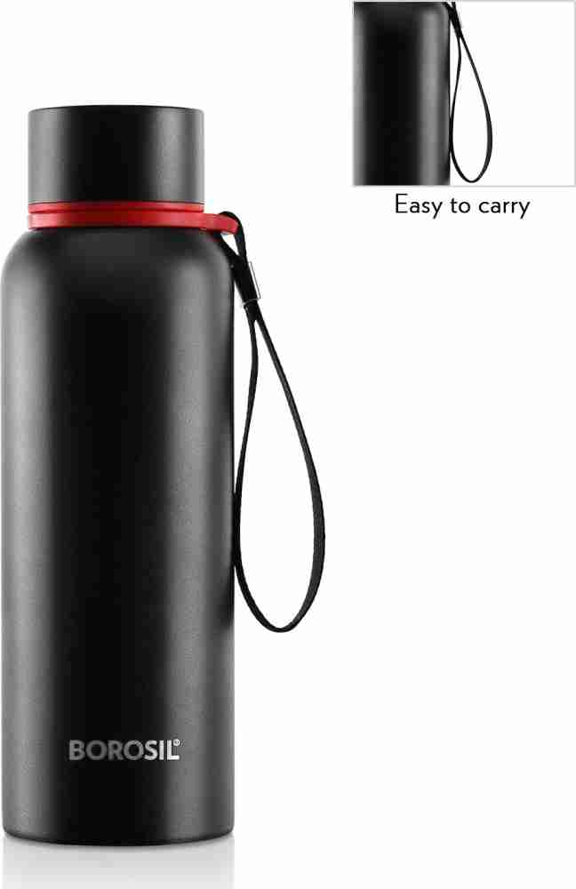 BOROSIL Trek Green 500 ml Flask water Bottle (Pack of 1, Steel)