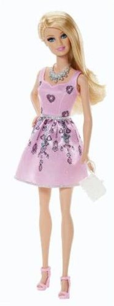 Barbie doll discount with pink dress