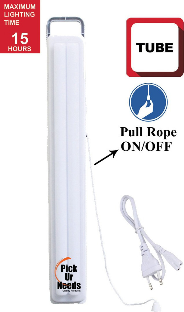 Pick Ur Needs Home LED Emergency Rechargeable Long Tube LIght 10 hrs Flood Lamp Emergency Light