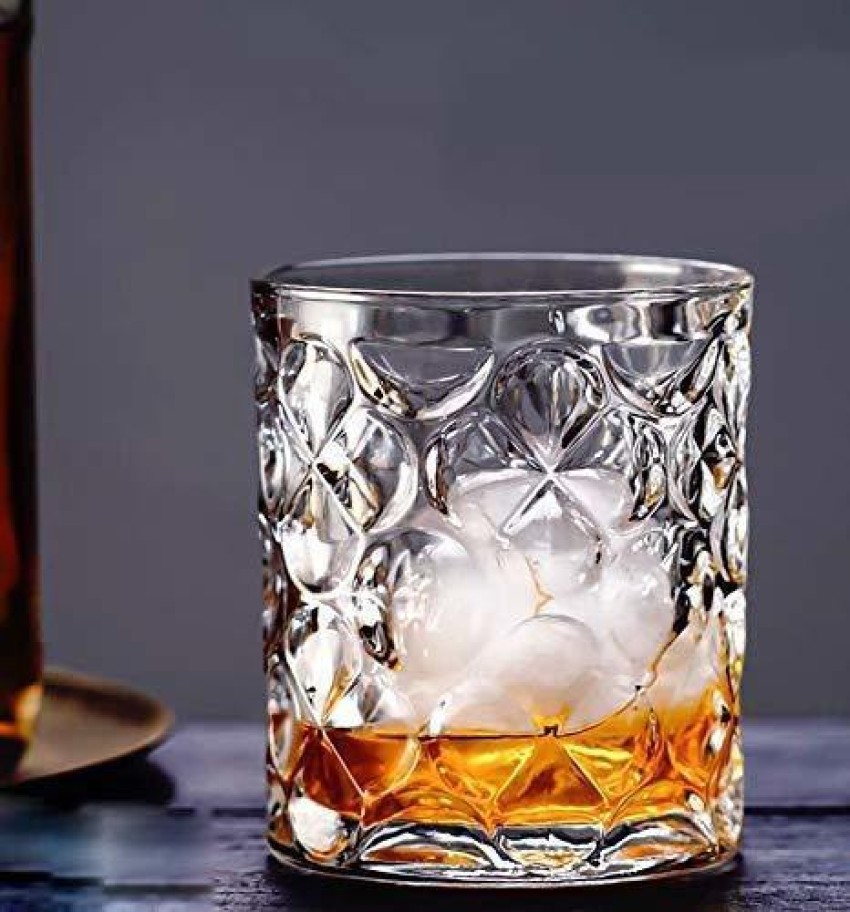 Whiskey Glasses 2pcs Double Walled Crystal Whisky Glasses 4 StainlessSteel  Cubes