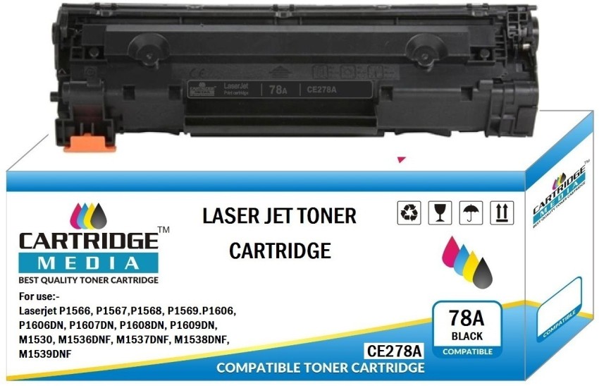 CARTRIDGE MEDIA COMPATIBLE FOR HP Laserjet M1536dnf Black CE278A