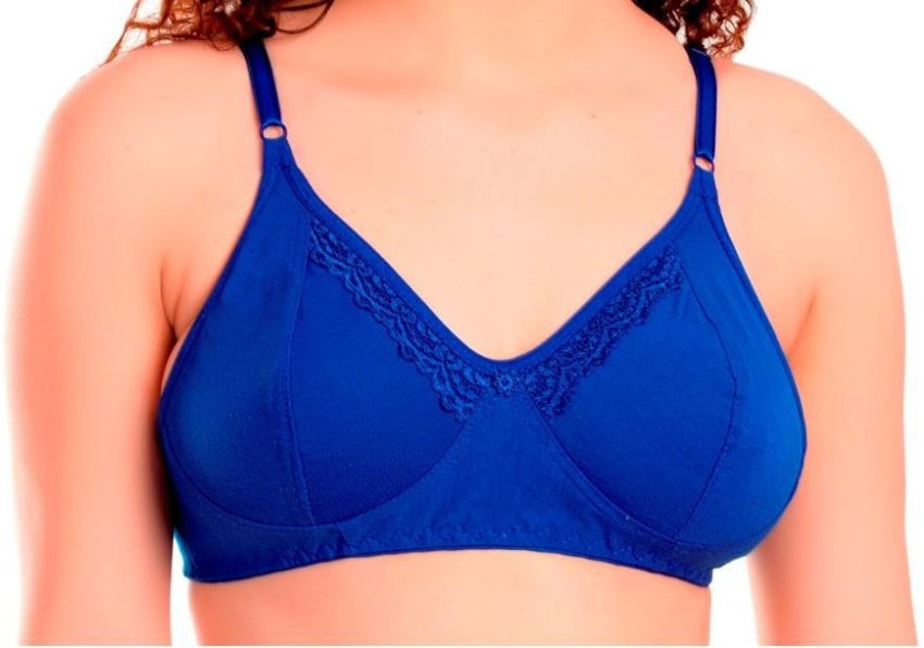 Buy online Blue Cotton Sports Bra from lingerie for Women by Madam for ₹379  at 72% off