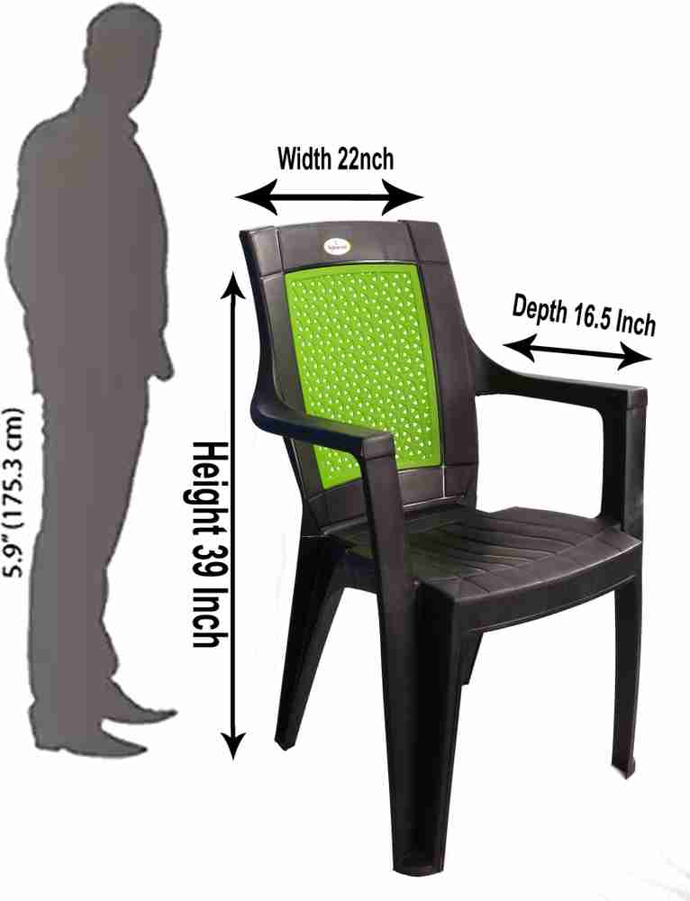 Tejkamal Sterling Insertion Set of 2 Chairs GREEN AND Black