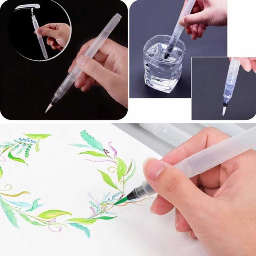 DaKos Water Brush Pen for Watercolor Calligraphy Drawing Tool Marker (Small  Pointed) at Rs 49/piece, Watercolor Pen in Faridabad