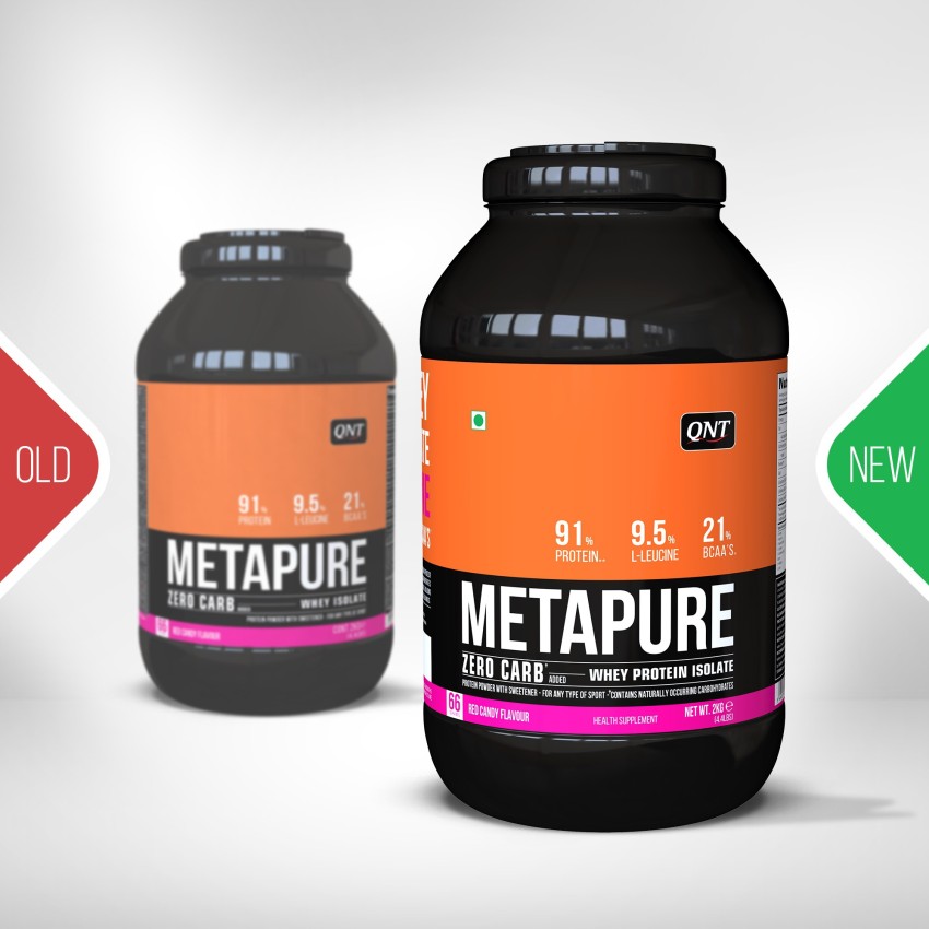 QNT Metapure Zero Carb Whey Protein Red Candy Flavour, 2Kg Whey