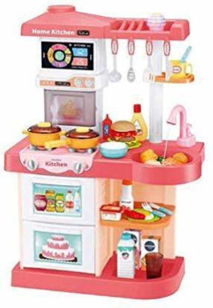 KGINT Big Size Kitchen Set for Kids Girls with Realistic Lights Sounds With Kitchen Accessories Big Size Kitchen Set for Kids Girls with Realistic Lights Sounds With Kitchen Accessories