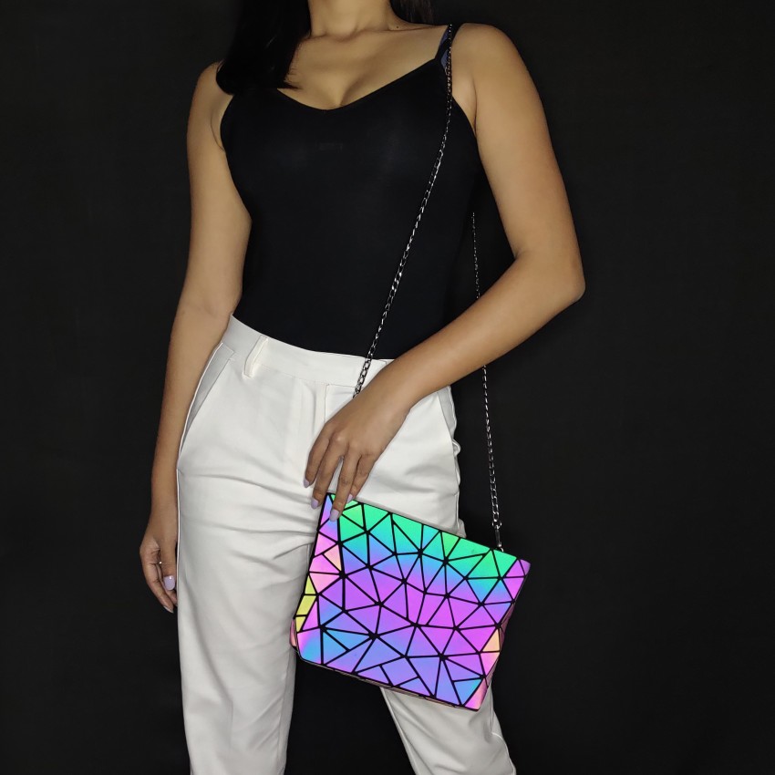 Uneek Lumos Holographic Women Box Bag review  RARA  color changing bag  for every occasion  YouTube