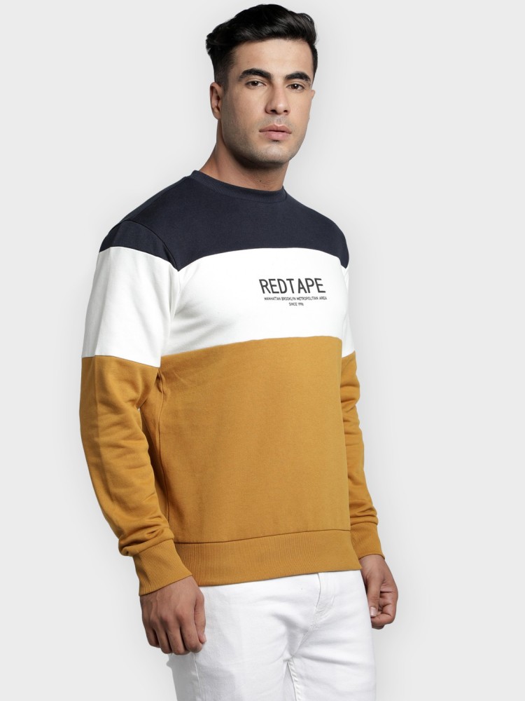 RED TAPE Full Sleeve Color Block Men Sweatshirt Buy RED TAPE