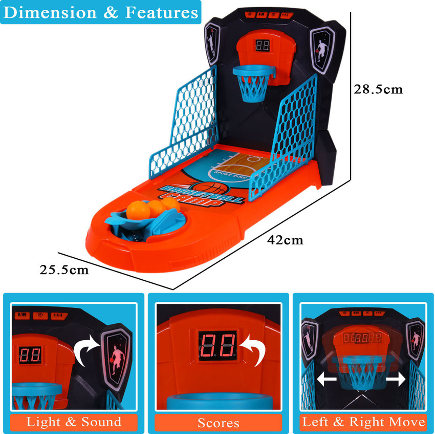 Buy Two Player Desktop Basketball Game Classic Arcade Games Basket Ball  Shootout Table Top Toy Online at Low Prices in India 