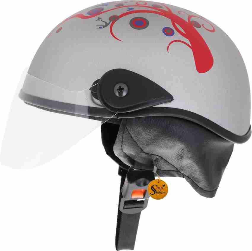 Sage square scooty half helmet sales