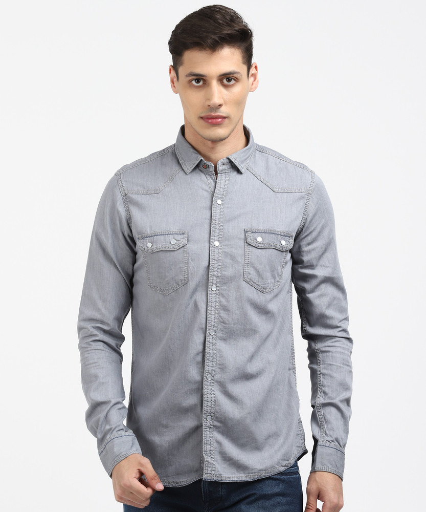 INTEGRITI Men Solid Casual Grey Shirt Buy INTEGRITI Men Solid Casual Grey Shirt Online at Best Prices in India Flipkart