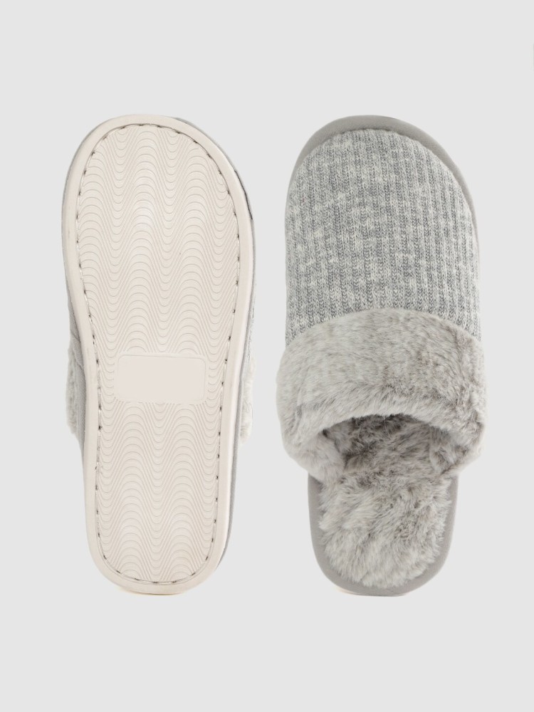 Grey sheepskin slippers cheap womens