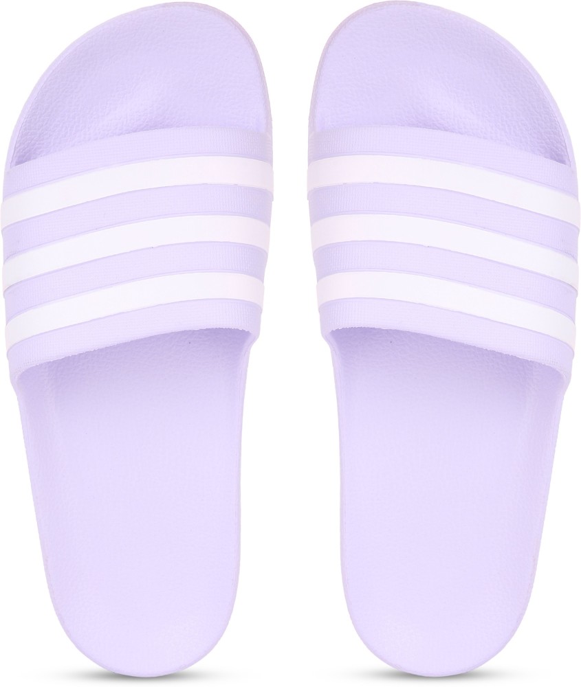 Womens purple adidas discount slides