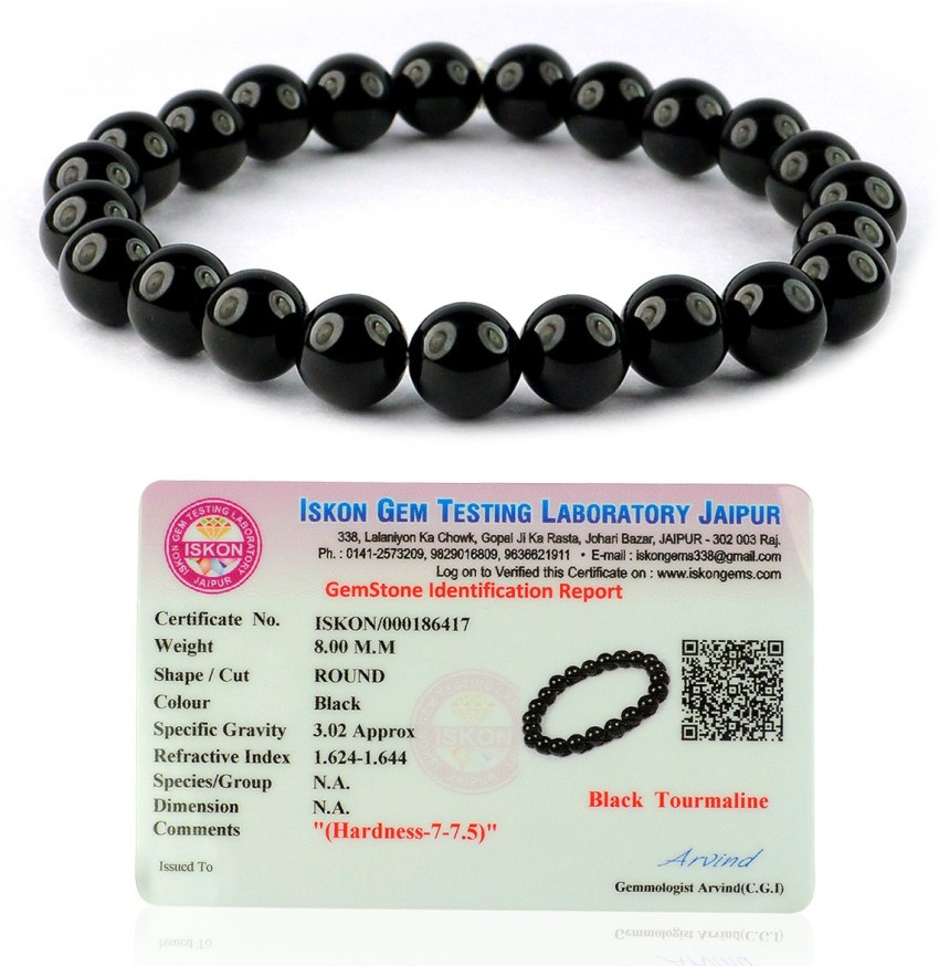 Buy Reiki Crystal Products With Black Tourmaline Bracelet For Women (black)  at Amazon.in