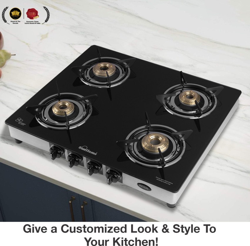 sunflame regal 4 burner gas stove