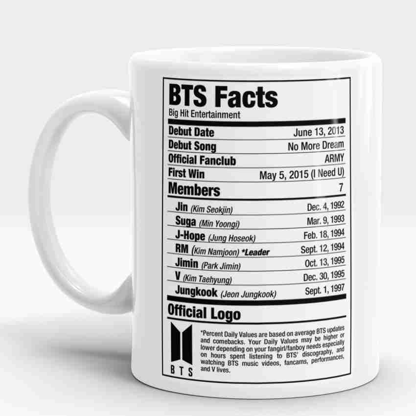 BTS Mug - BTS Nutrition Facts