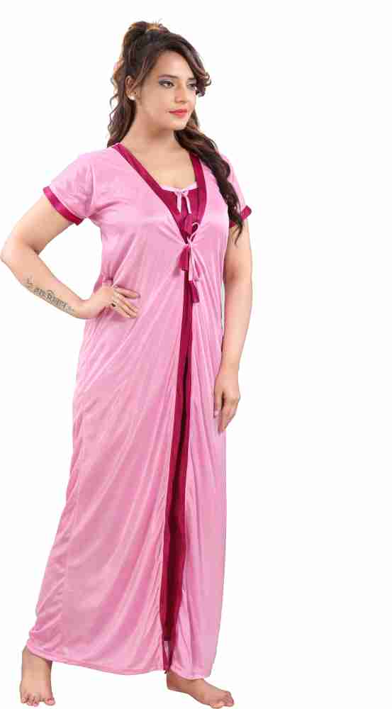 TRUNDZ Women Nighty with Robe - Buy TRUNDZ Women Nighty with Robe Online at  Best Prices in India