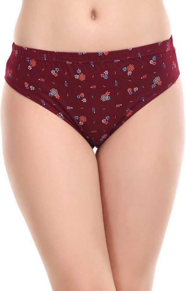 Buy Amul Comfy Priya Women's Cotton Printed Panty (Multicolour, 90 cm) -  Pack of 5 at