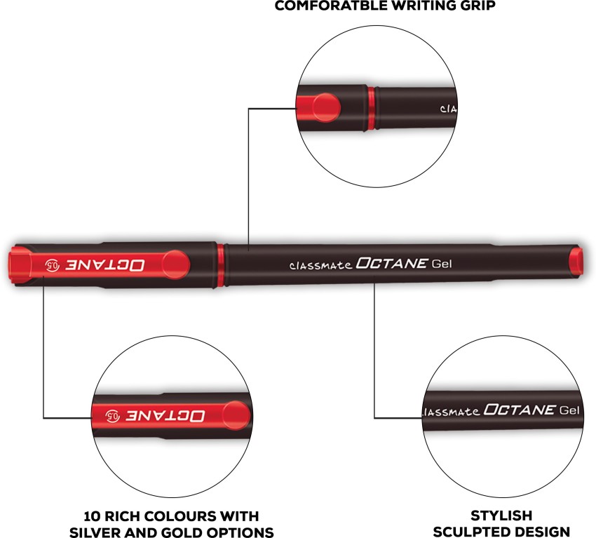 CLASSMATE OCTANE COLOUR BURST GLITTER PEN, Packaging Type: Plastic