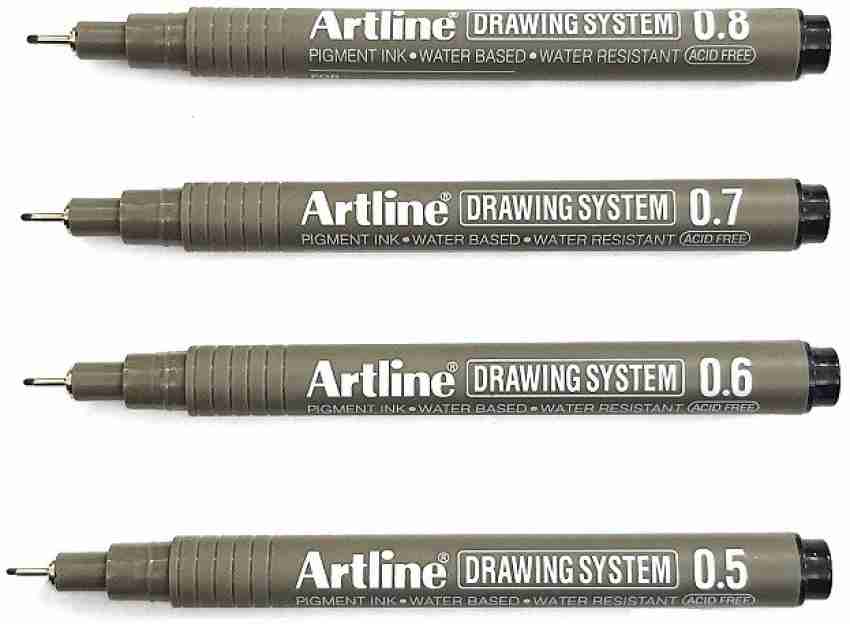 Artline DRAWING PEN LOOSE 0.5-0.8 MM FOR ARTISTS Fineliner Pen - Buy  Artline DRAWING PEN LOOSE 0.5-0.8 MM FOR ARTISTS Fineliner Pen - Fineliner  Pen Online at Best Prices in India Only at