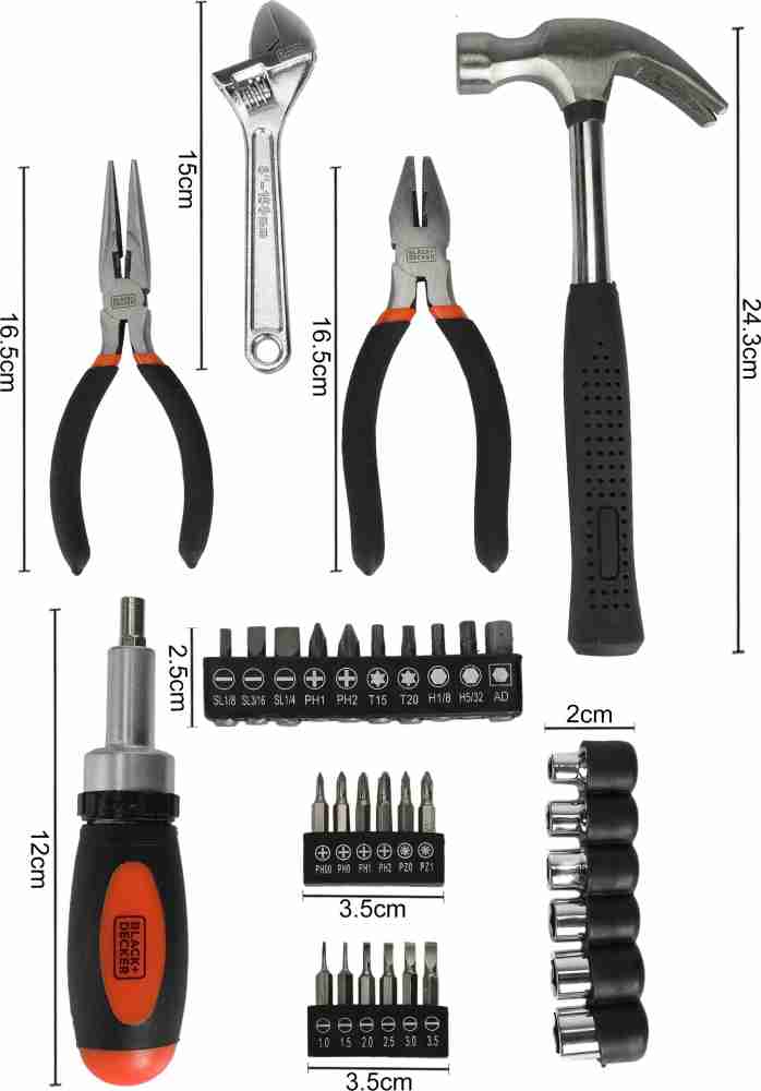 Black+Decker Hand Tool Kit (108-Piece), Bmt108c