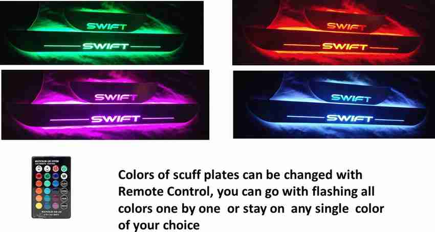 Led color sales door scuff