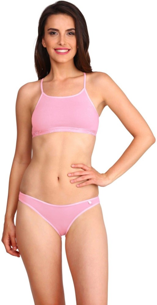 Women's Super Combed Cotton Elastane Stretch Multiway Styled Crop Top With  Adjustable Straps and Stay Fresh Treatment - Candy Pink