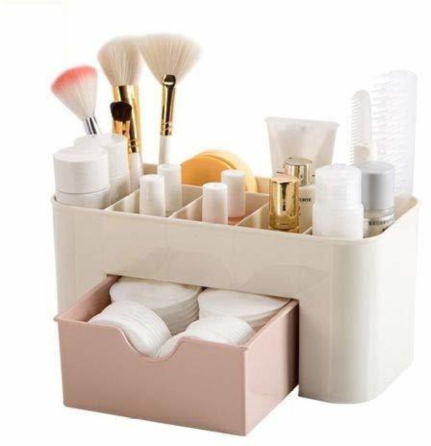 BLAPOXE Grid Cosmetic Organizer Makeup Organizer with Drawer Container for  Makeup and Brushes Holder MAKEUP Vanity Box
