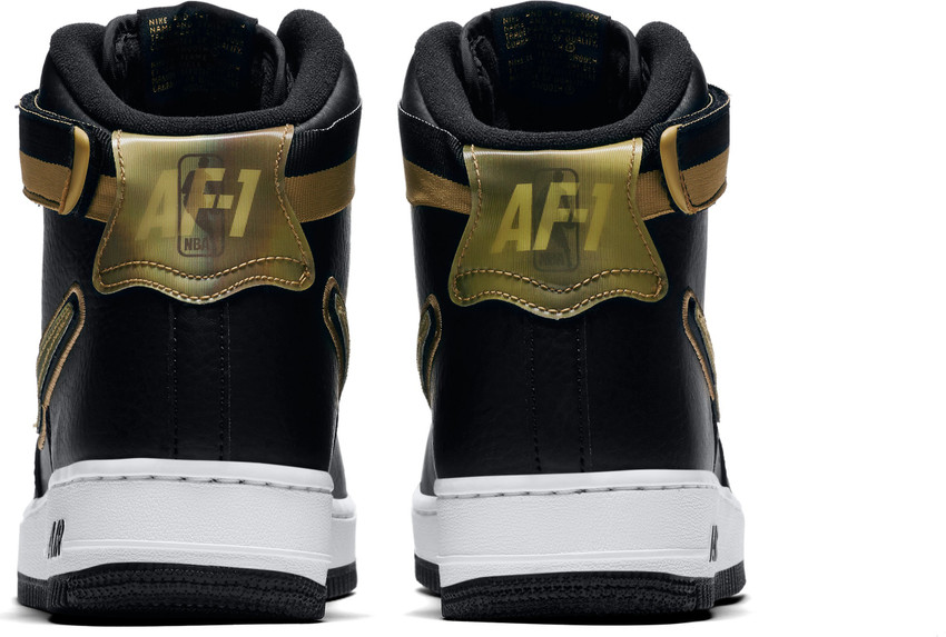 nike air force 1 high white and gold