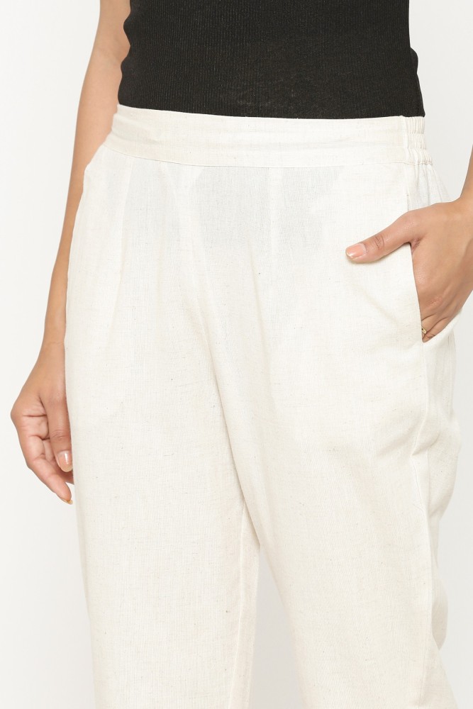 pinfit Regular Fit Women White Trousers  Buy pinfit Regular Fit Women  White Trousers Online at Best Prices in India  Flipkartcom