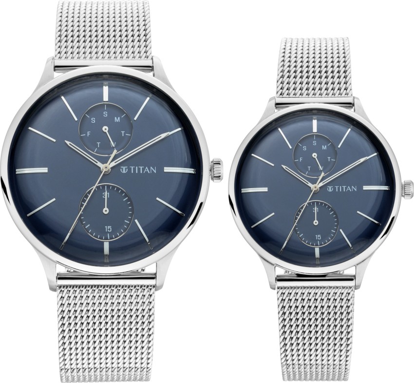 Branded couple best sale watch set titan