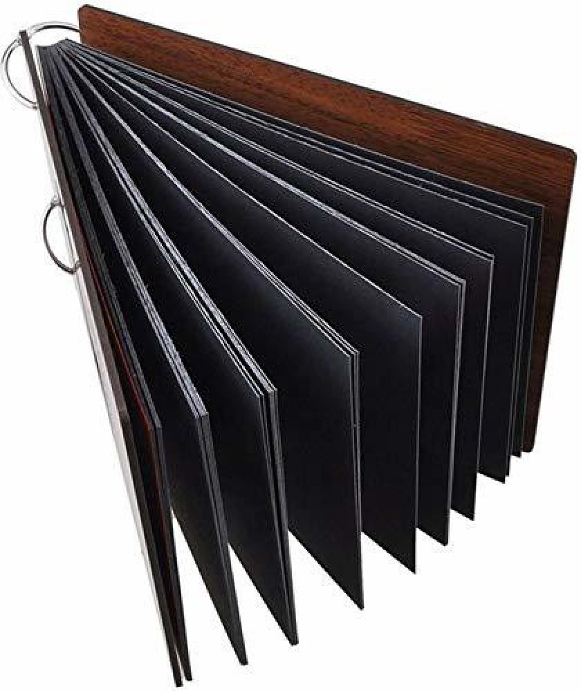 Webelkart Wooden DIY Love Photo Album Scrapbook Memory Book, Photo Album-  26 cm x 18 cm x 4 cm (30 Sheets)
