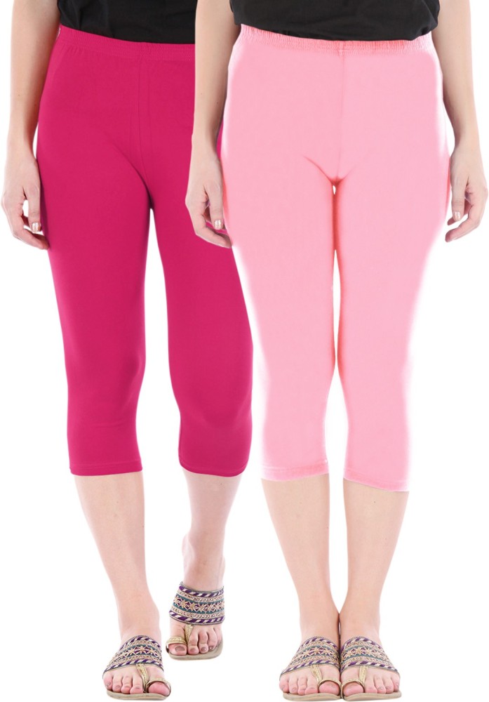 NEVA Women Cotton Capri Pants Hot Pink  Neva Clothing India