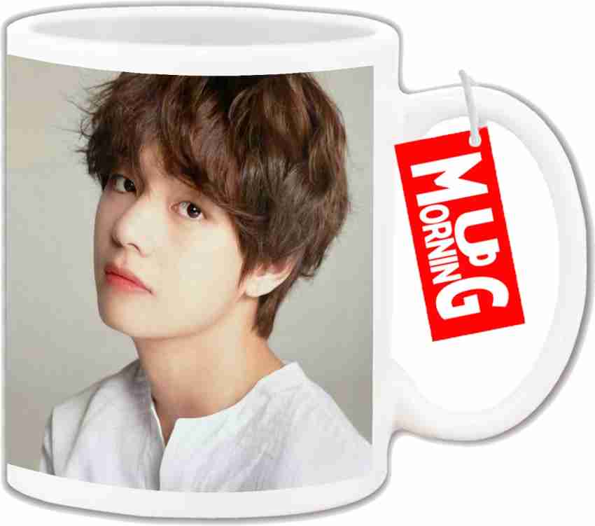 Buy Mug Morning ceramic BTS V Pink Coat Coffee Mug (White) Online at Low  Prices in India 