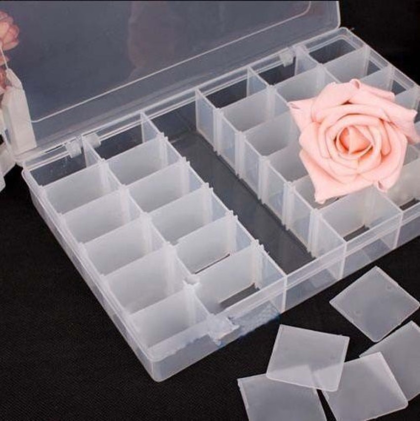 FreshDcart Women's Plastic Jewellery Grid Organizer Box with