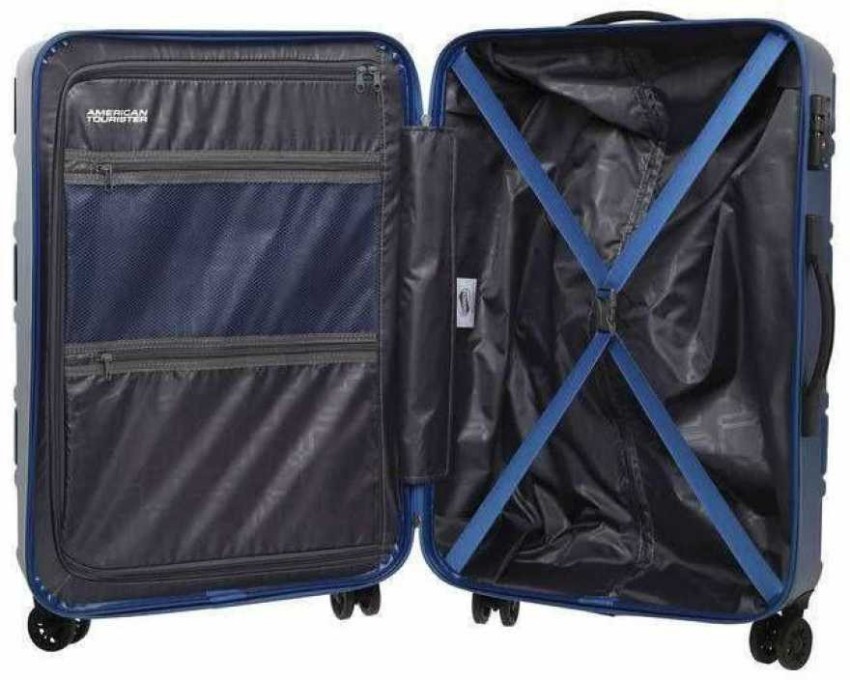 AMERICAN TOURISTER BRICK LANE SPINNER Check in Suitcase 4 Wheels 25 inch Blue Price in India Flipkart