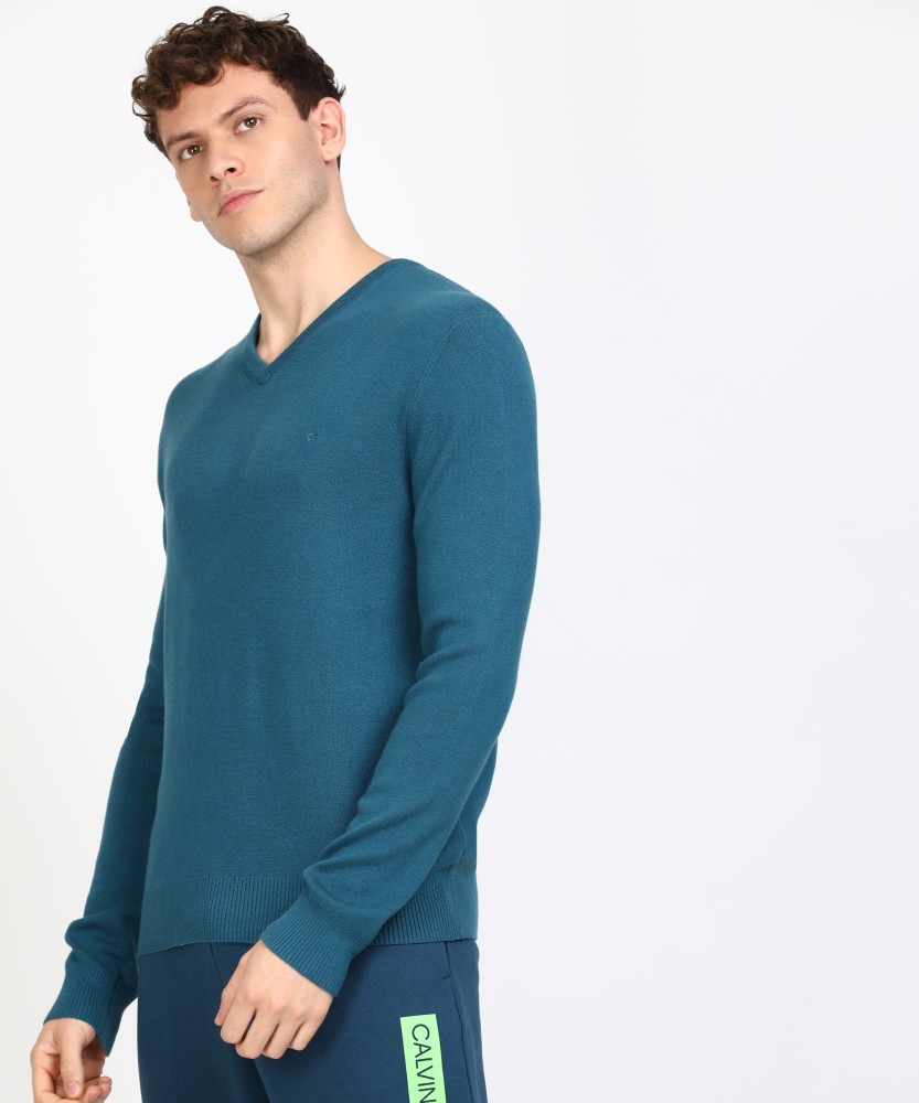 Calvin klein men's on sale v neck sweater