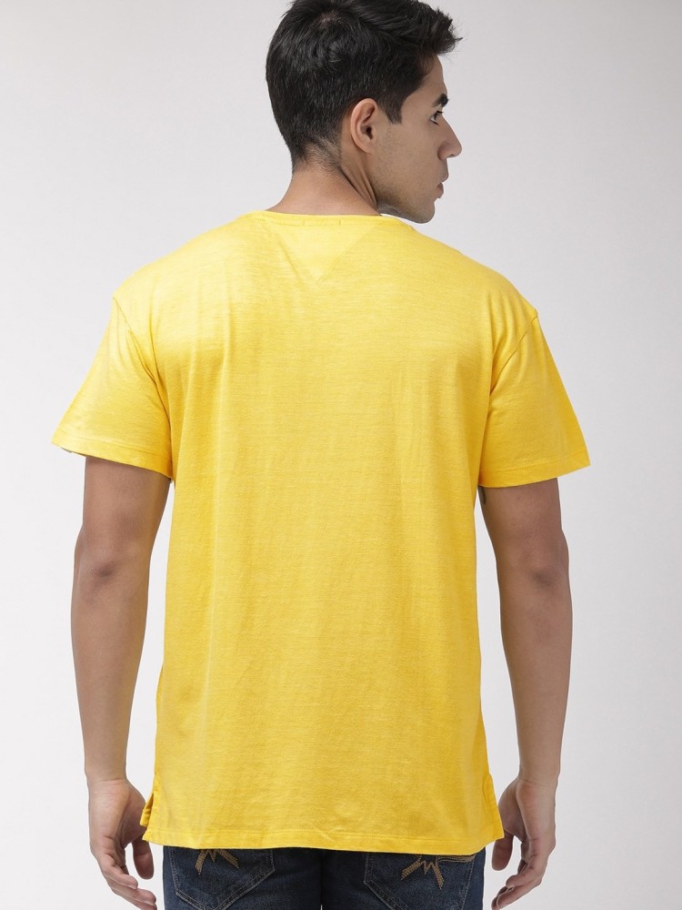 mens yellow tommy hilfiger t shirt