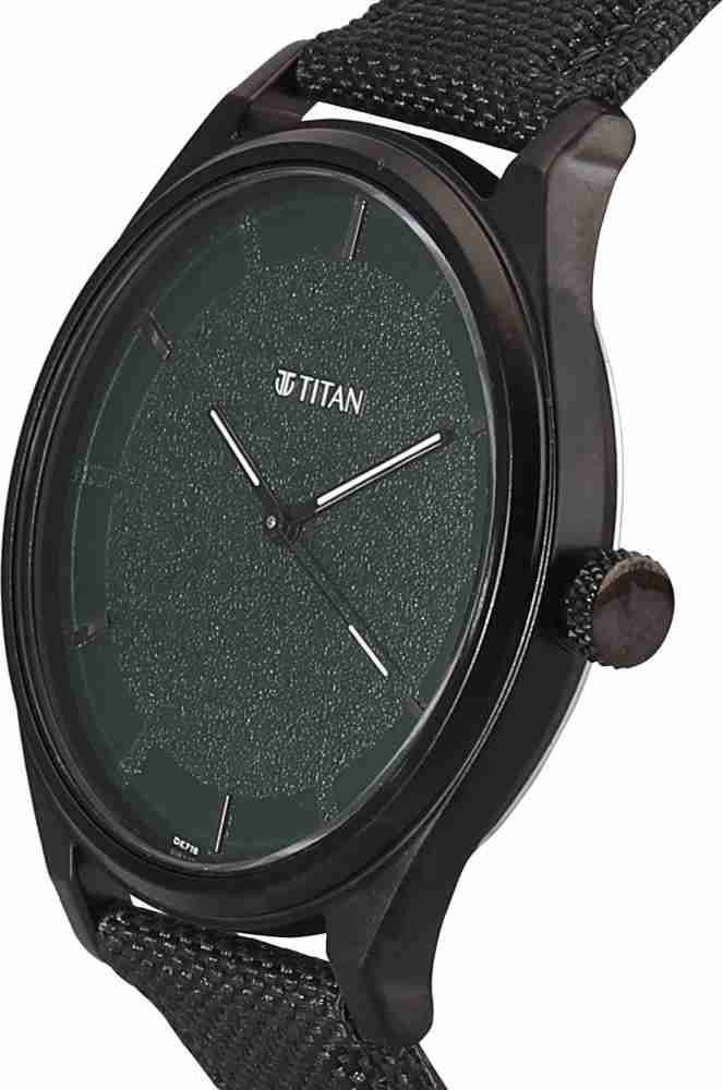 Buy Online Titan Workwear Green Dial Analog Leather Strap Watch for Men -  nr1802nl02