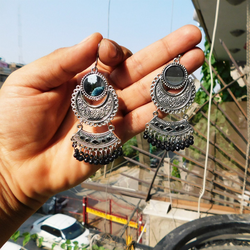 Mirror on sale earrings flipkart