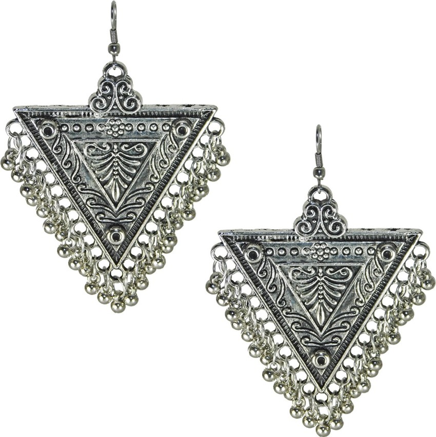 Triangle hotsell - Oxidised silver earring studs