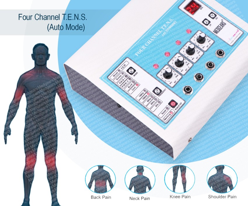 4- Channel Physio Therapy Tens Machine, 2.5g./unit approx., Burst Mode