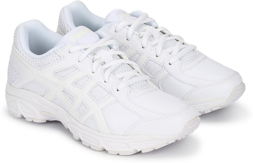 Asics white cheap school shoes